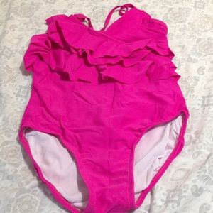 Pink one piece swimsuit